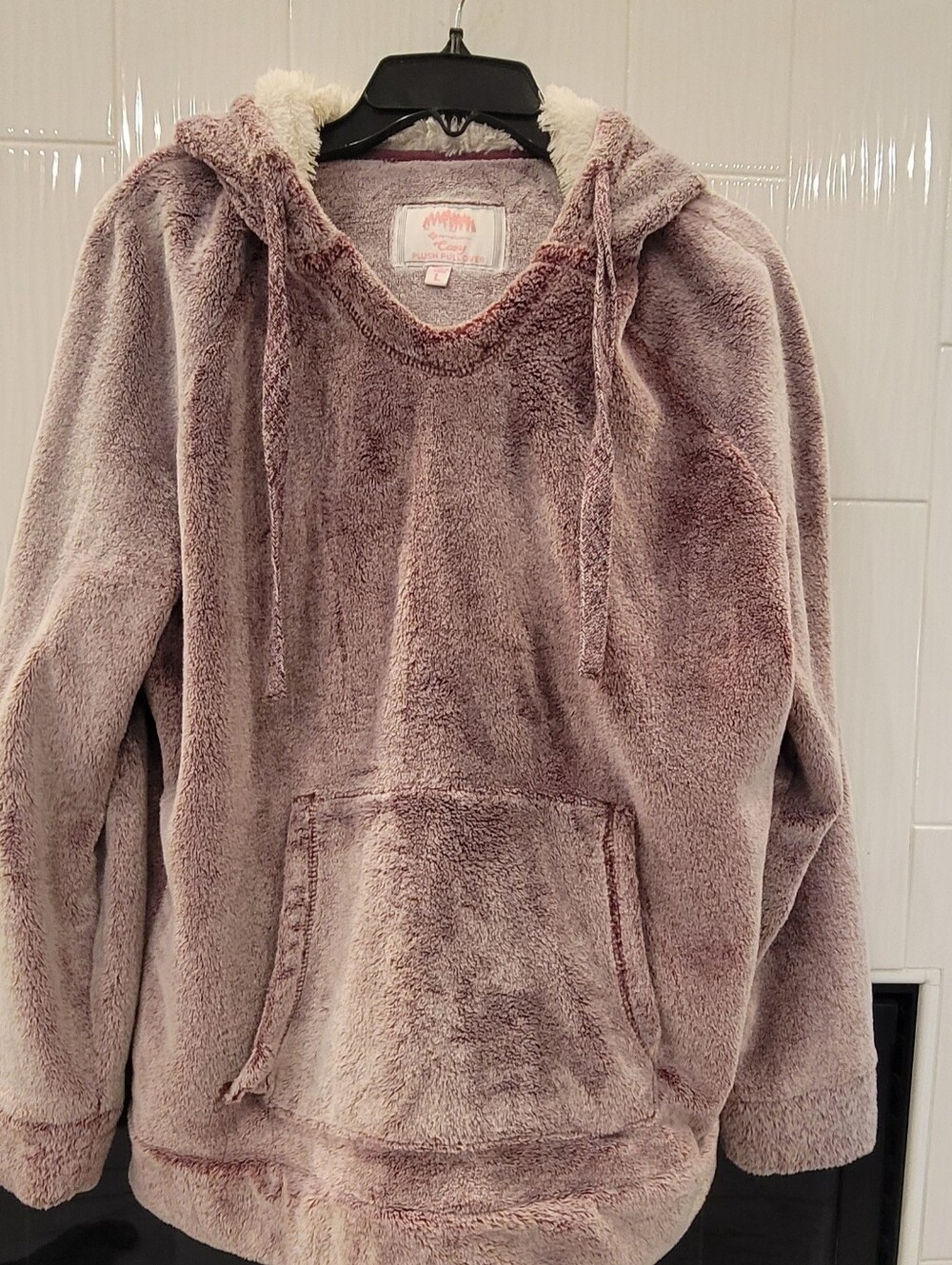 Member’s Mark Cozy Plush Faux Fur Hoodie Pullover Size Large